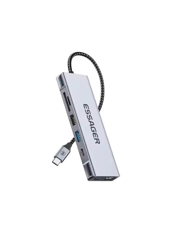 Essager ES-TA08 Hub USB-C 8-en-1 avec Boîtier SSD M.2 NVMe Intégré - Arsenal HANTKO